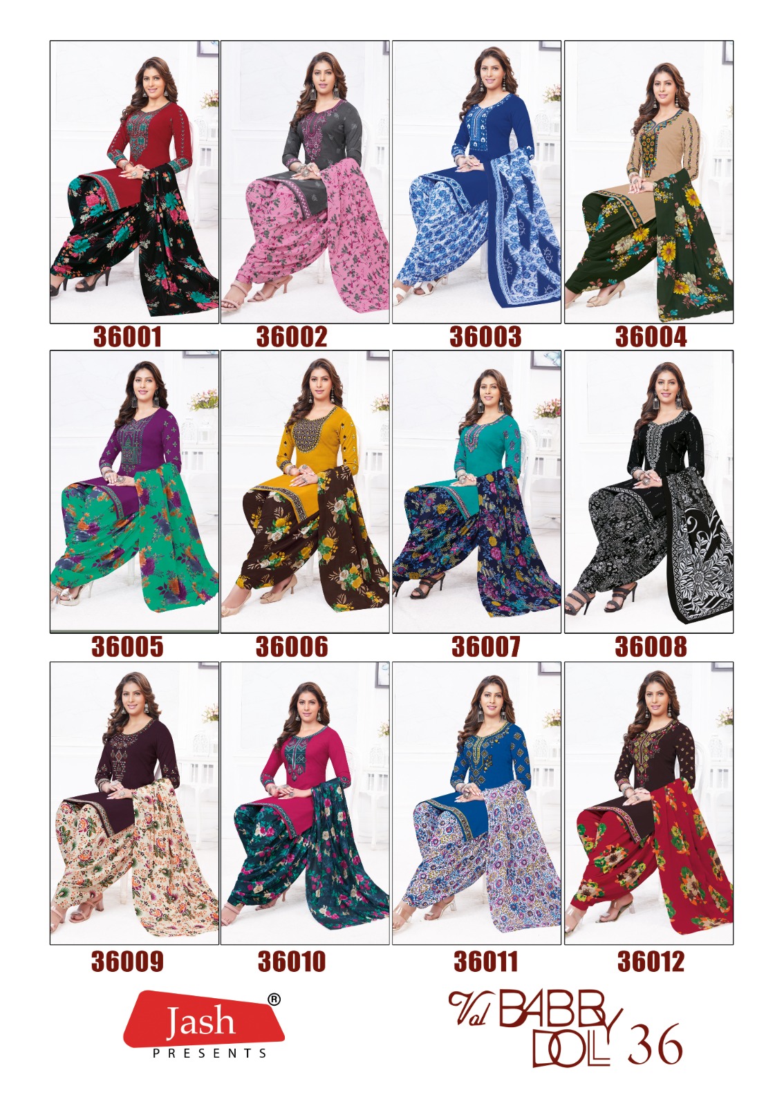 Jash Baby Doll Vol-36 Wholesale Pure Cotton Printed Dress Material