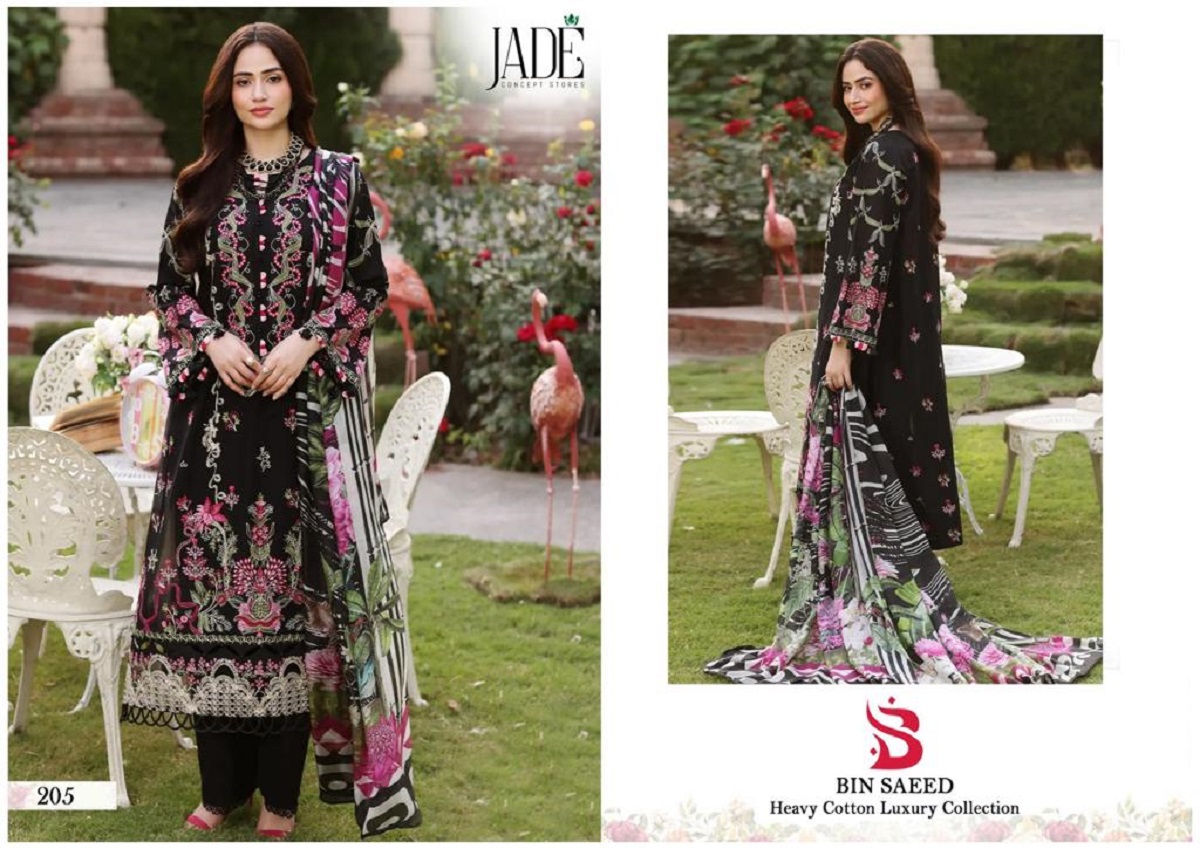 Jade Bin Saeed Vol-2 Wholesale Heavy Cotton Luxury Collection Dress Material