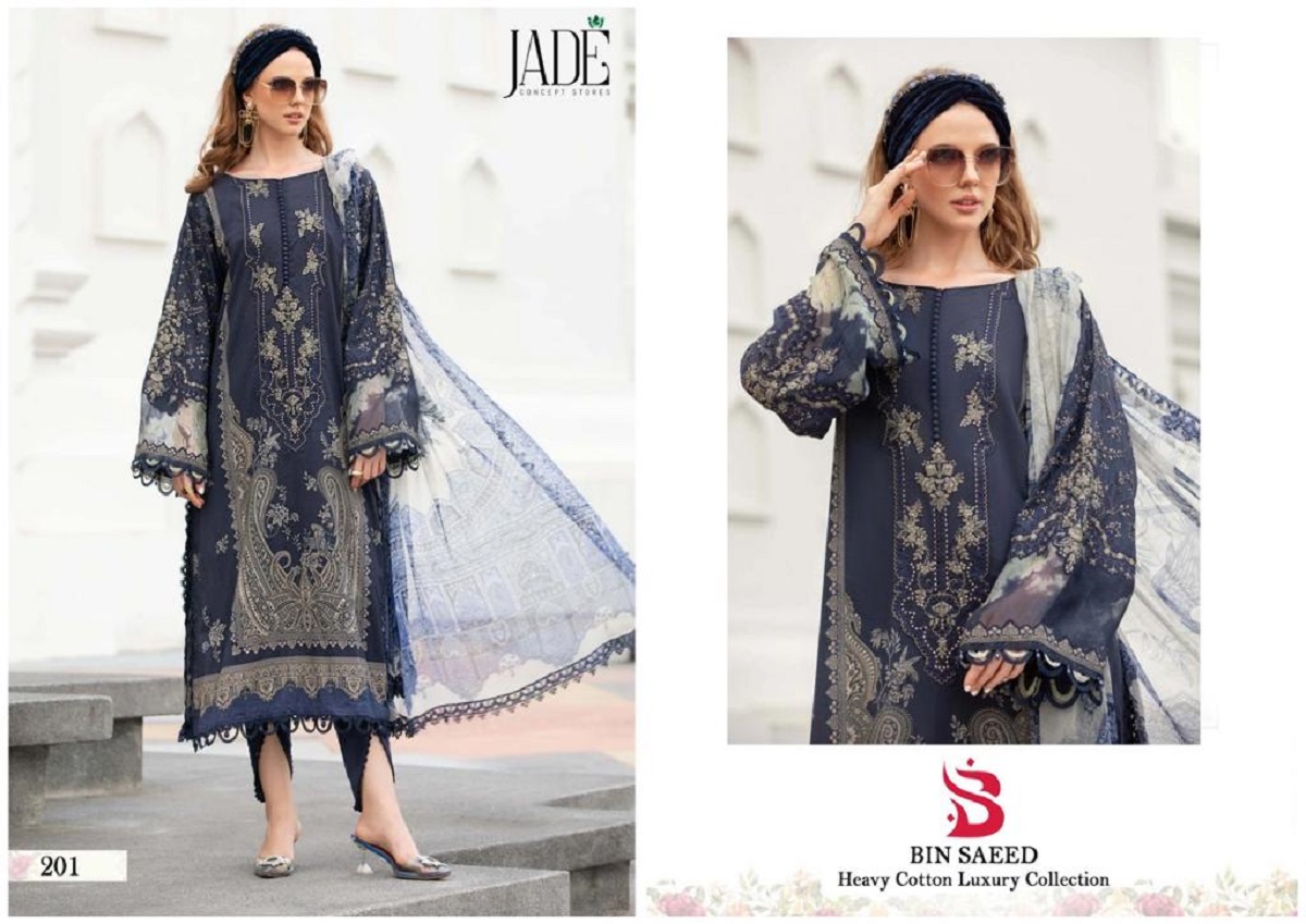 Jade Bin Saeed Vol-2 Wholesale Heavy Cotton Luxury Collection Dress Material