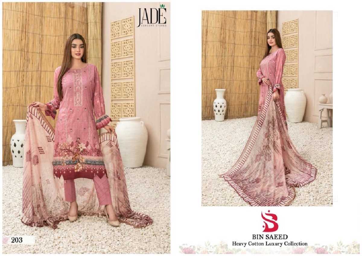 Jade Bin Saeed Vol-2 Wholesale Heavy Cotton Luxury Collection Dress Material