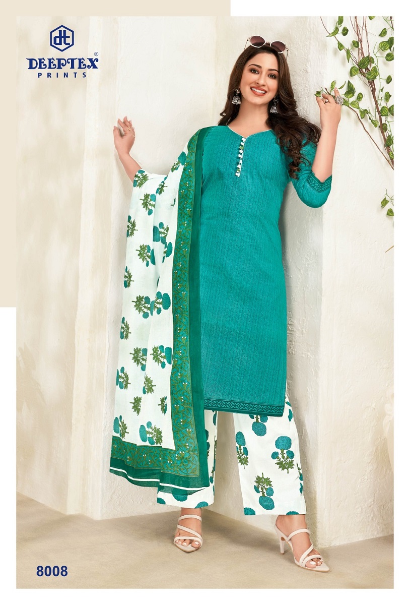 Deeptex Miss India Vol-80 Wholesale Pure Cotton Printed Dress Material