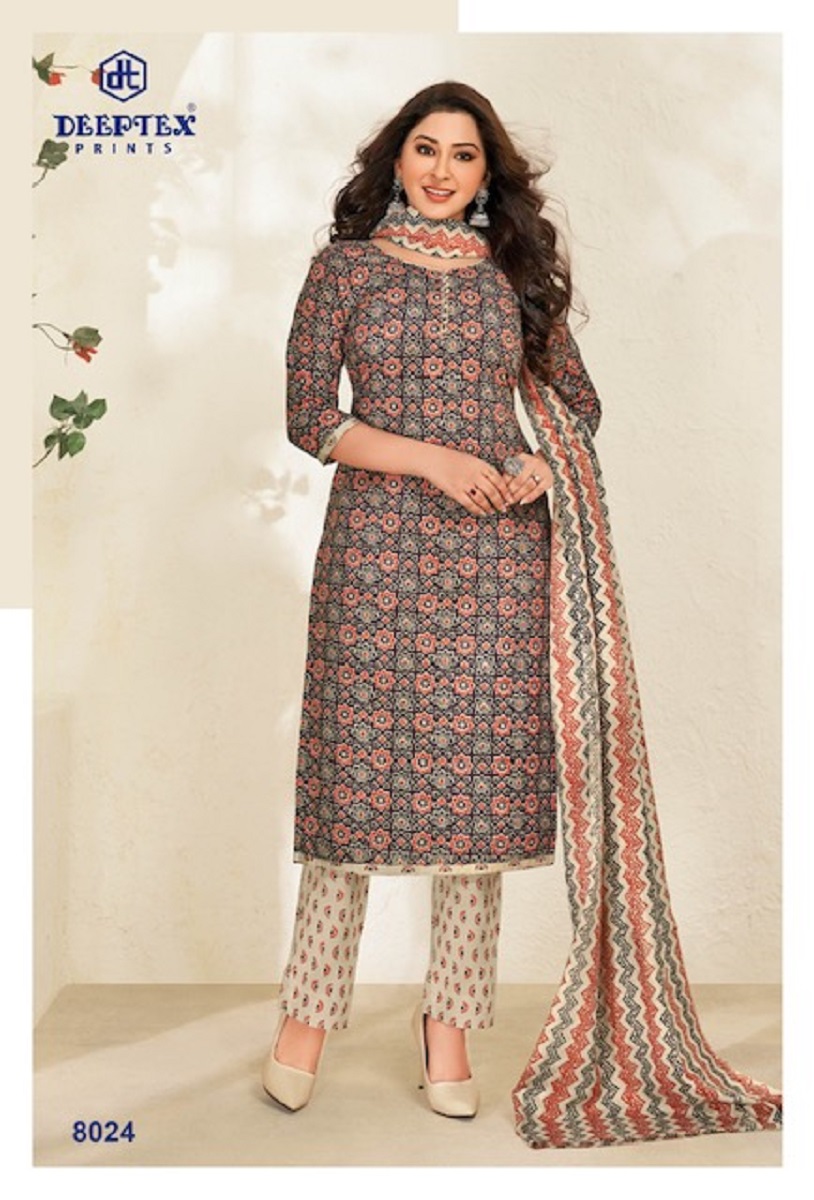 Deeptex Miss India Vol-80 Wholesale Pure Cotton Printed Dress Material