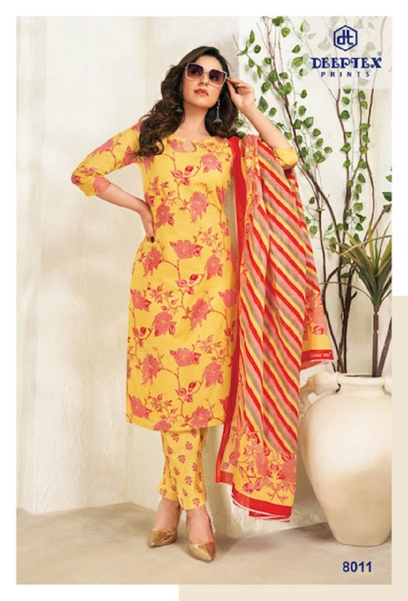 Deeptex Miss India Vol-80 Wholesale Pure Cotton Printed Dress Material