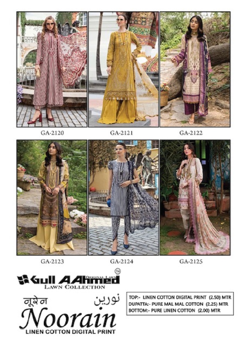 Gull Aahmed Noorain Wholesale Heavy Cotton Printed Pakistani Style Dress Material