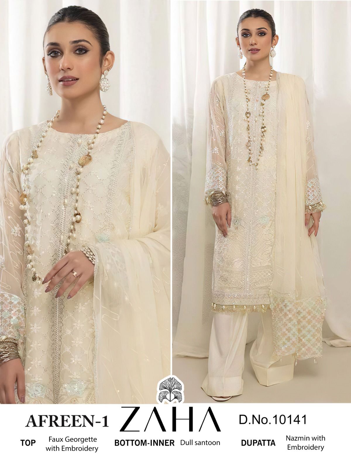 ZAHA PRESENT AFREEN VOL 1 HEAVY EMBROIDERED UNSTITCH PAKISTANI SALWAR KAMEEZ