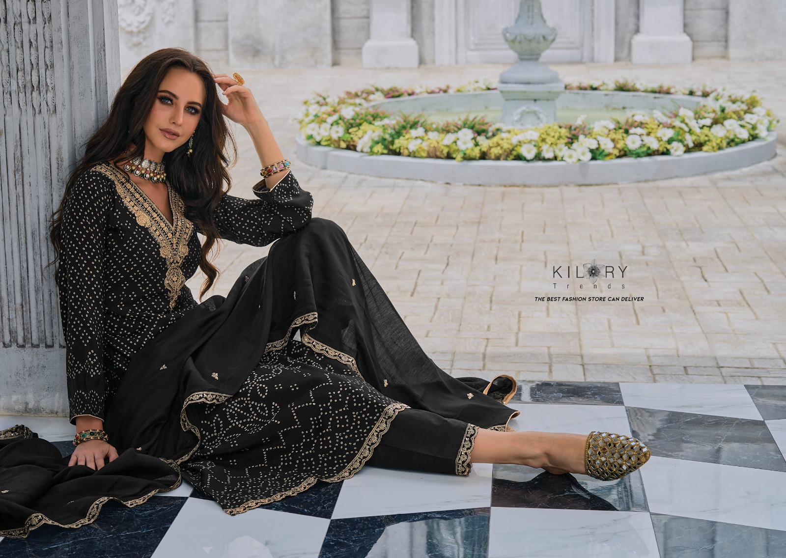 Kilory Silk Of Bandhej Vol-2 Wholesale Pure Viscose With Fancy Embroidery Work Dresses