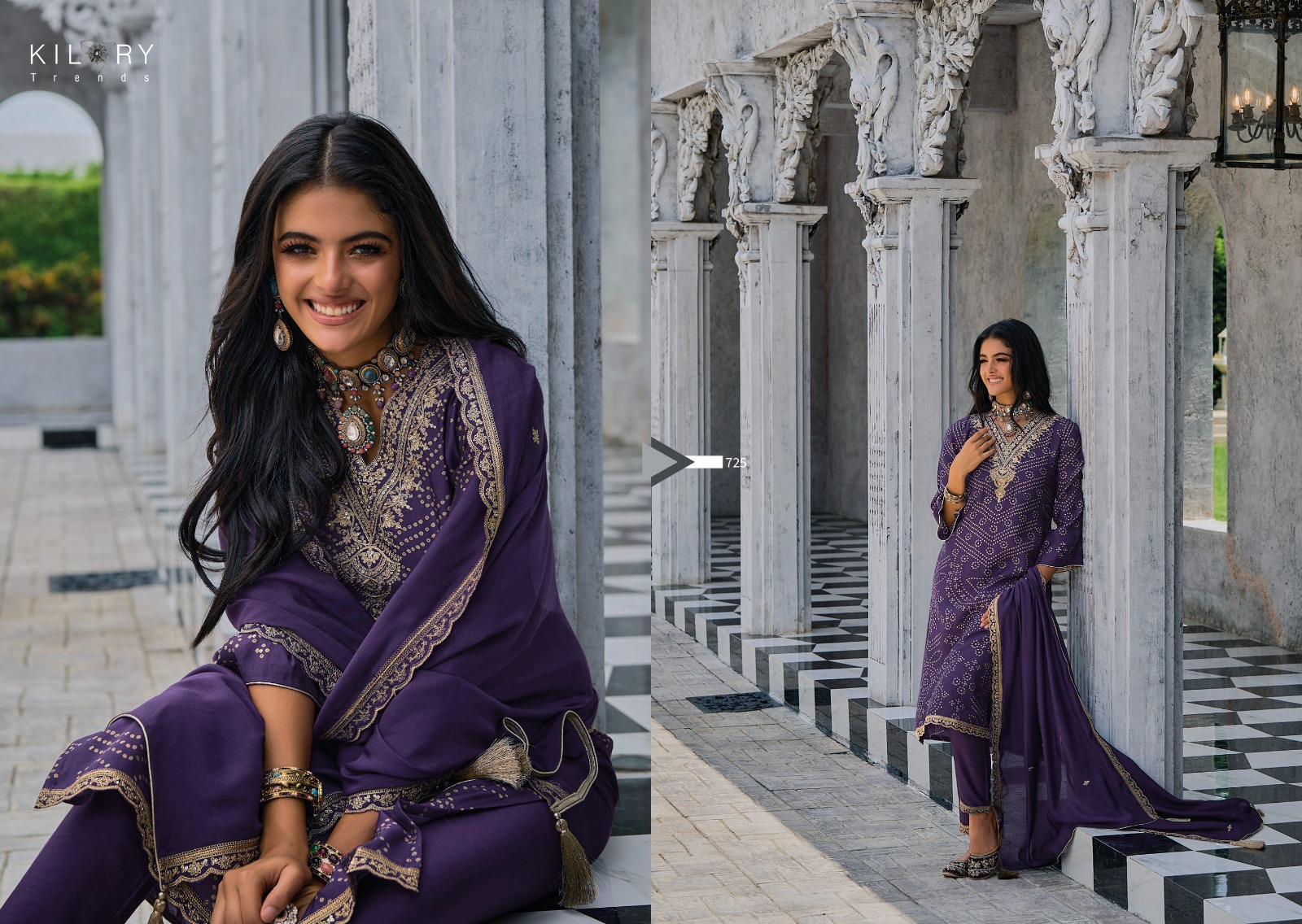 Kilory Silk Of Bandhej Vol-2 Wholesale Pure Viscose With Fancy Embroidery Work Dresses