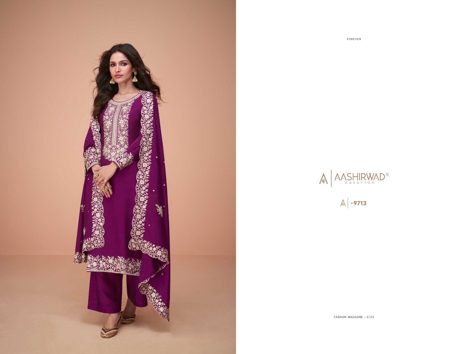Aashirwad Benchmark Wholesale Premium Silk Straight Salwar Suits