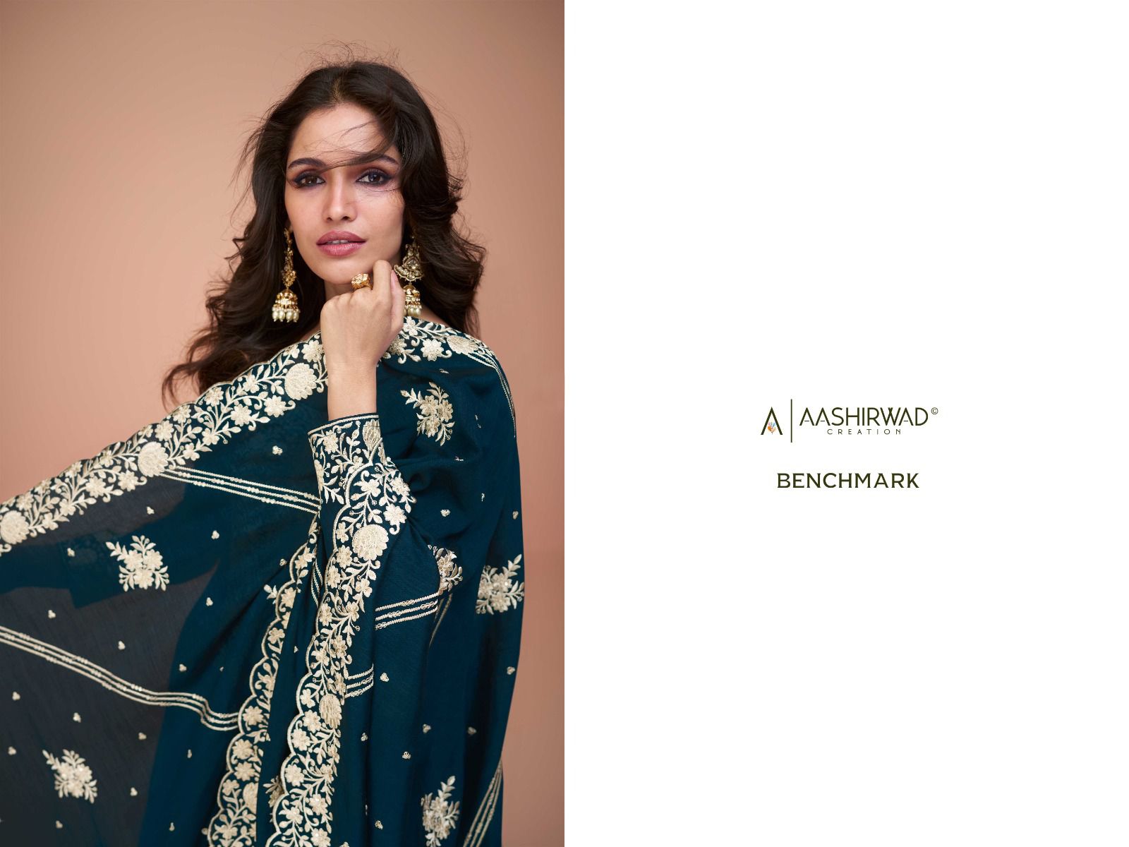 Aashirwad Benchmark Wholesale Premium Silk Straight Salwar Suits