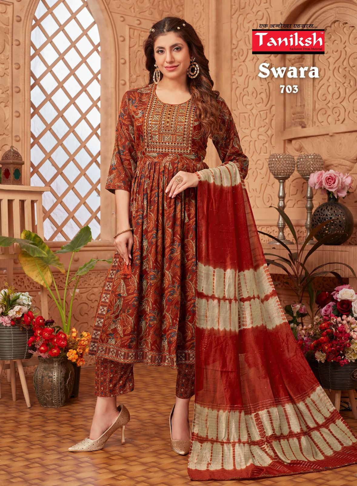 Taniksh Swara Vol-7 Wholesale Nyra Cut Top With Pants And Dupatta