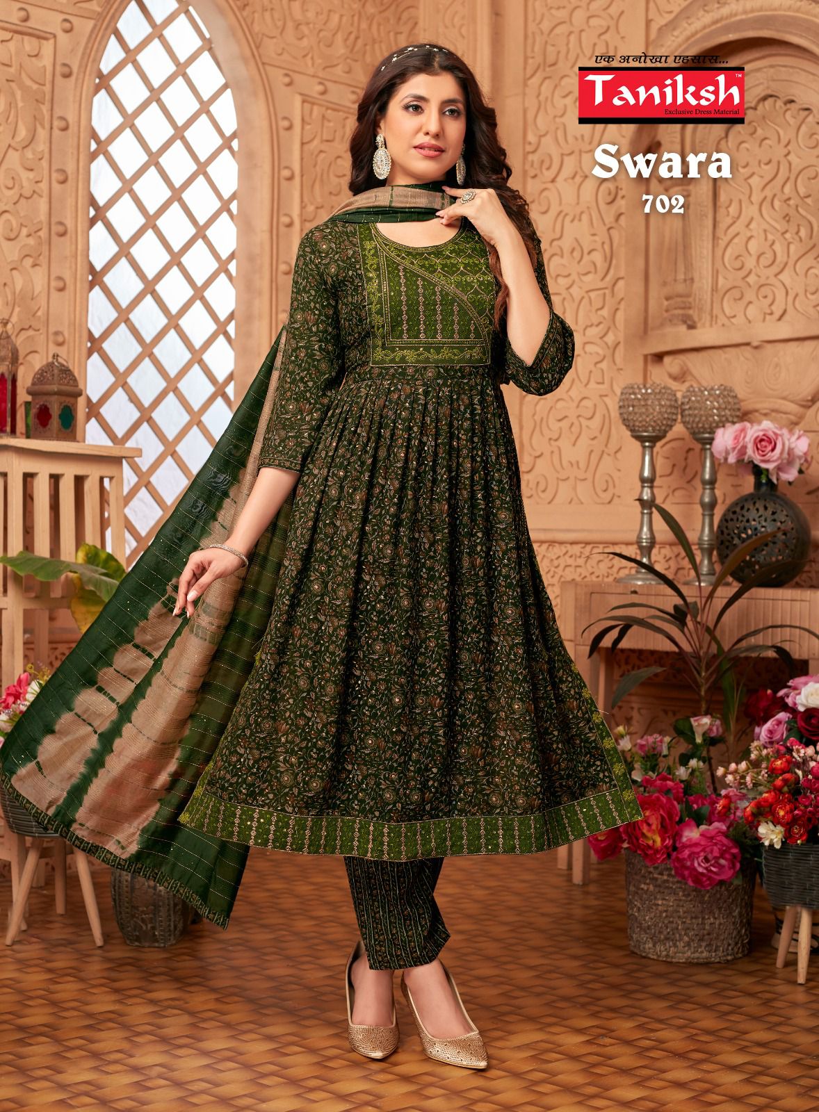 Taniksh Swara Vol-7 Wholesale Nyra Cut Top With Pants And Dupatta
