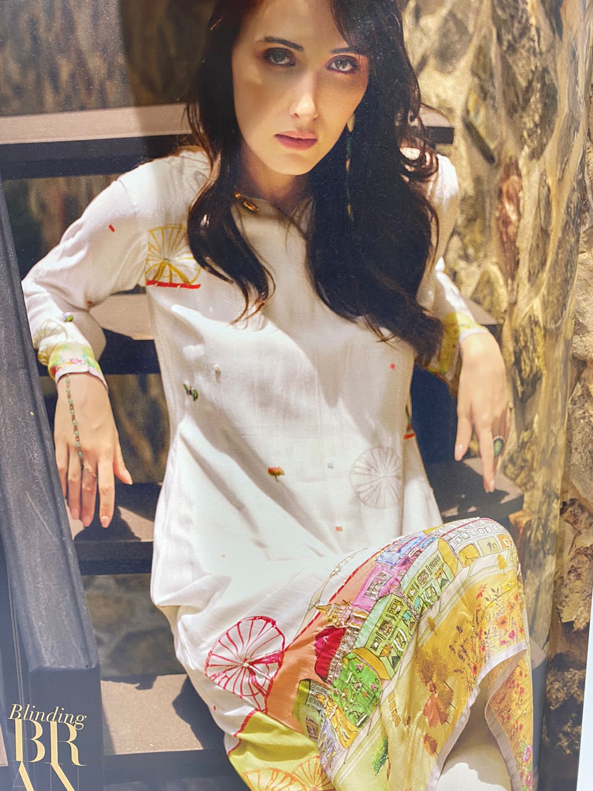 PRM Khalish Wholesale Pure Muslin Silk With Embroidery Work Dress Material