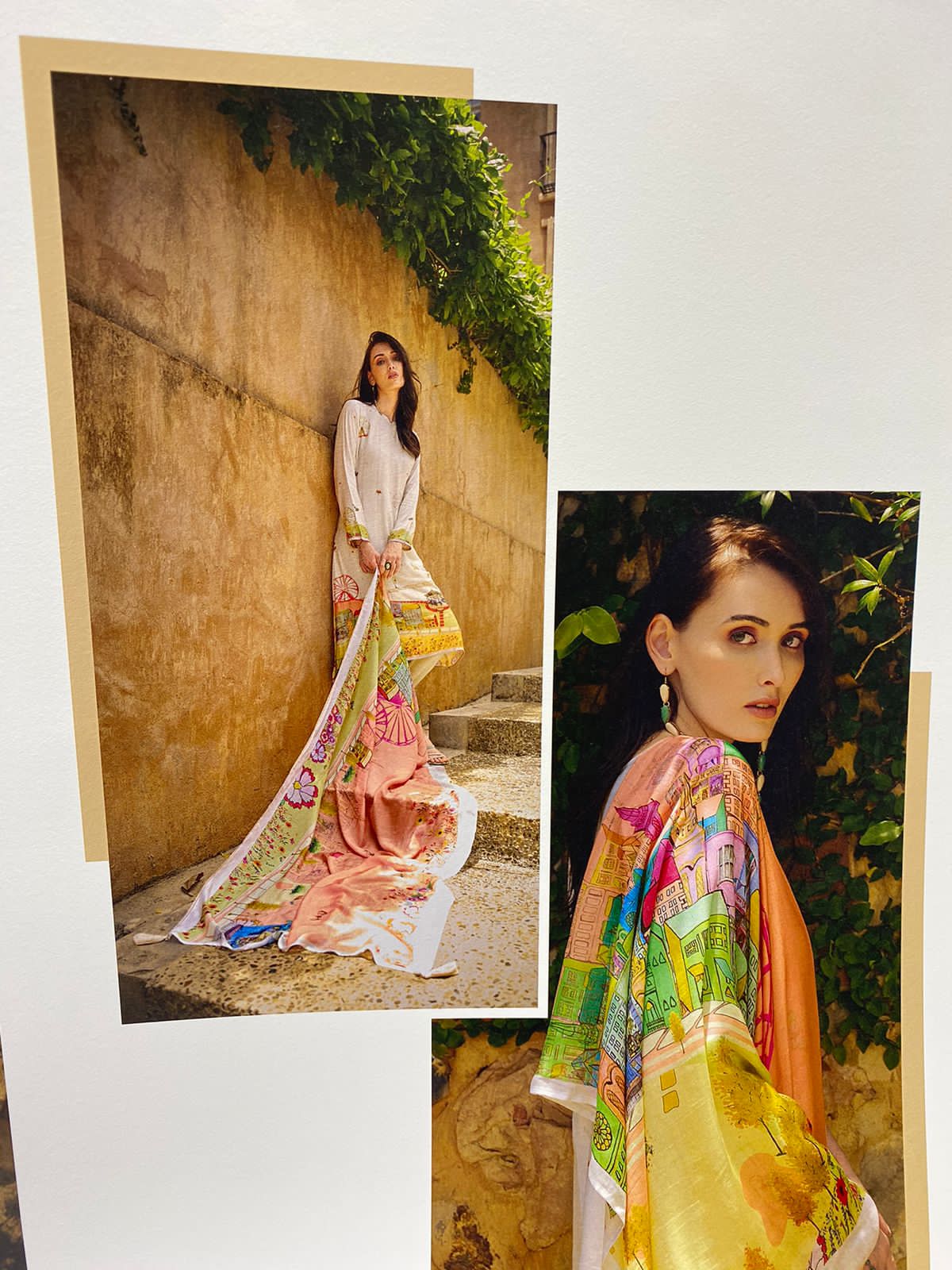 PRM Khalish Wholesale Pure Muslin Silk With Embroidery Work Dress Material