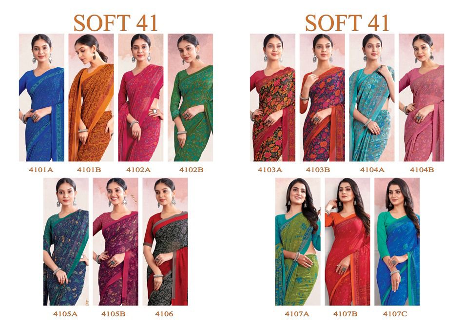 Sushma Soft 41 Wholesale Georgette Printed Sarees