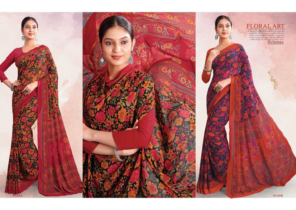 Sushma Soft 41 Wholesale Georgette Printed Sarees