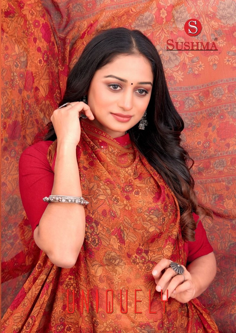 Sushma Uniquely Wholesale Smart Chiffon Printed Sarees