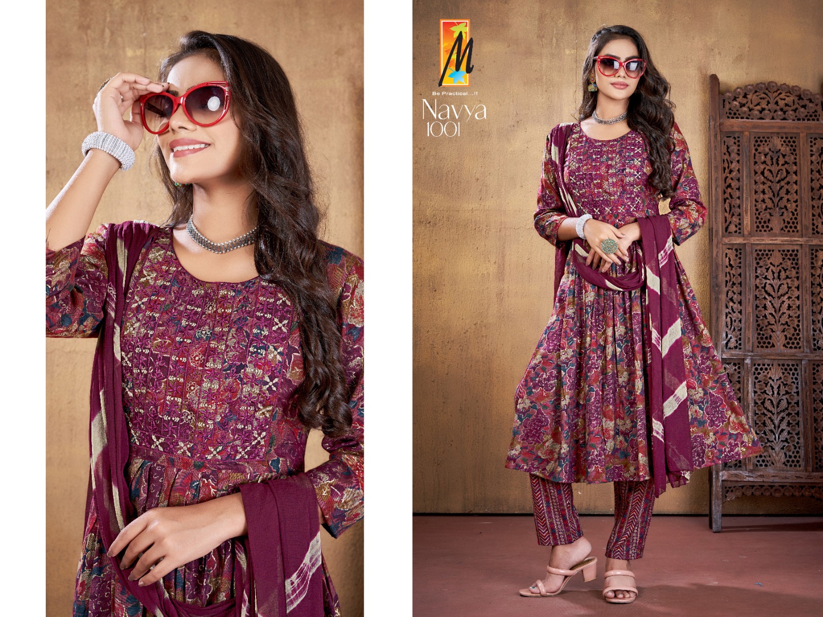 Master Navya Vol-7 Wholesale Nyra Cut Top With Pants And Dupatta