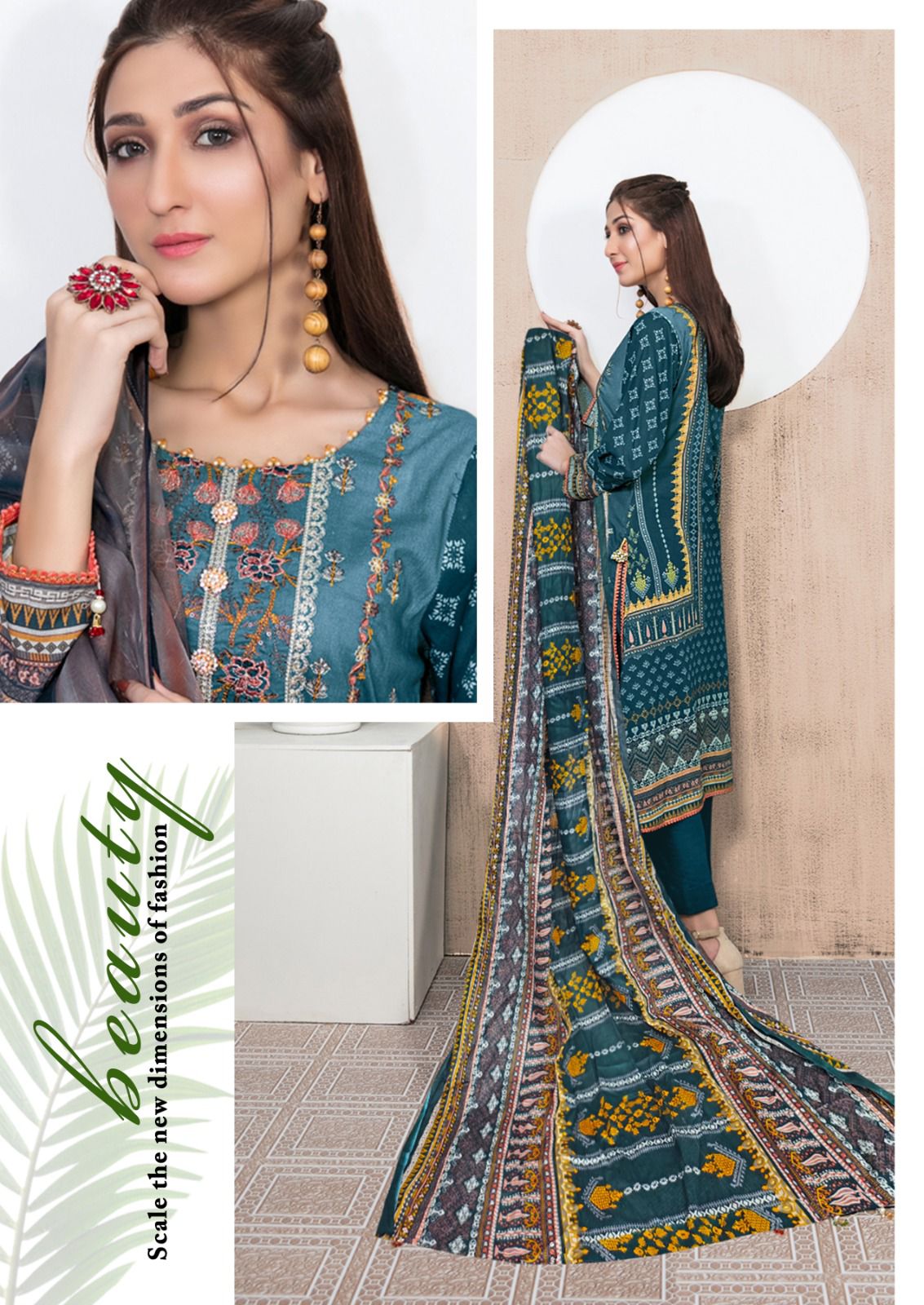 Gull Aahmed Riwayat Vol-3 Wholesale Karachi Print Printed Dress Material