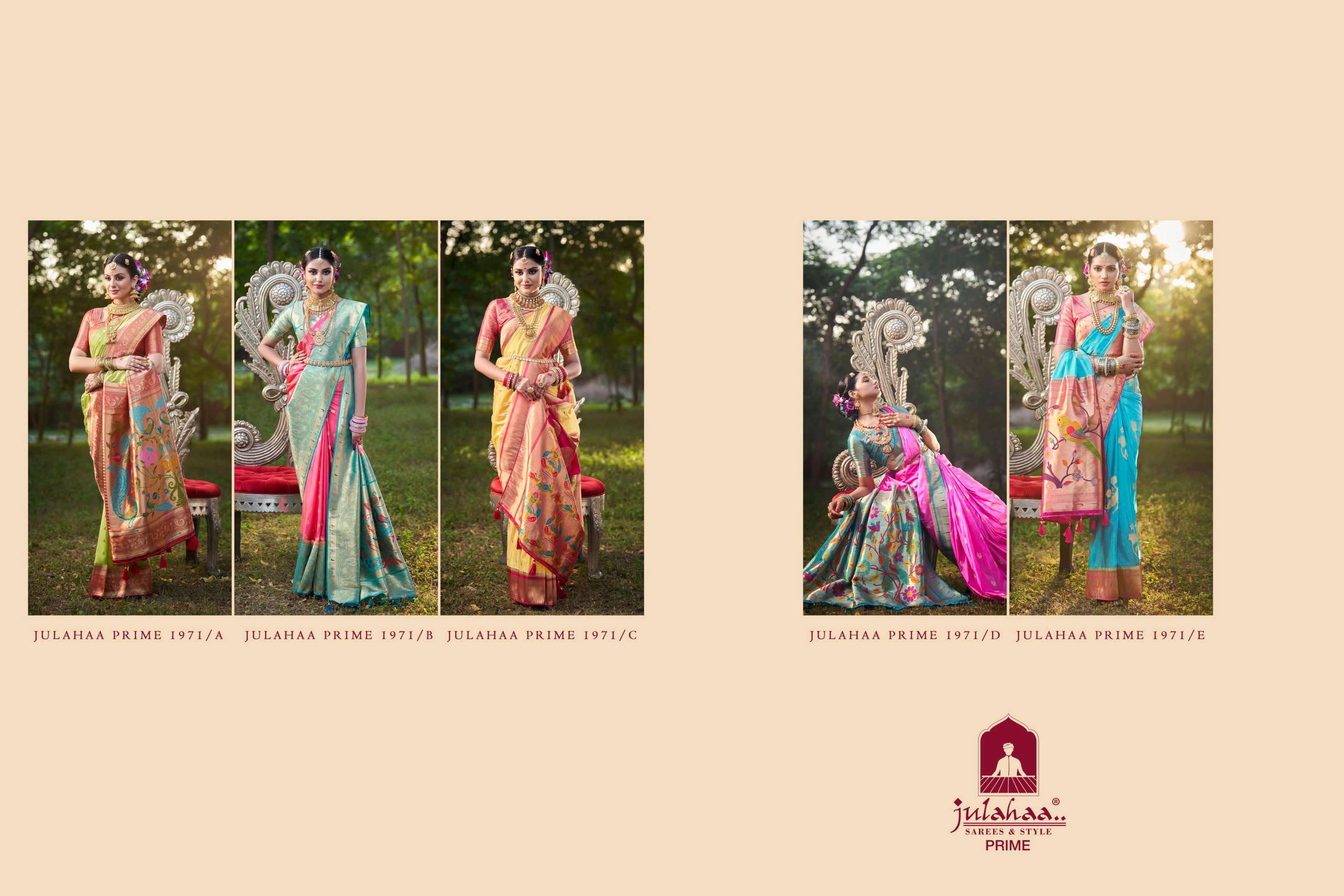 JULAHAA PRIME 1971 DESIGNS WEDDING WEAR SILK PAITHANI SAREES COLLECTION