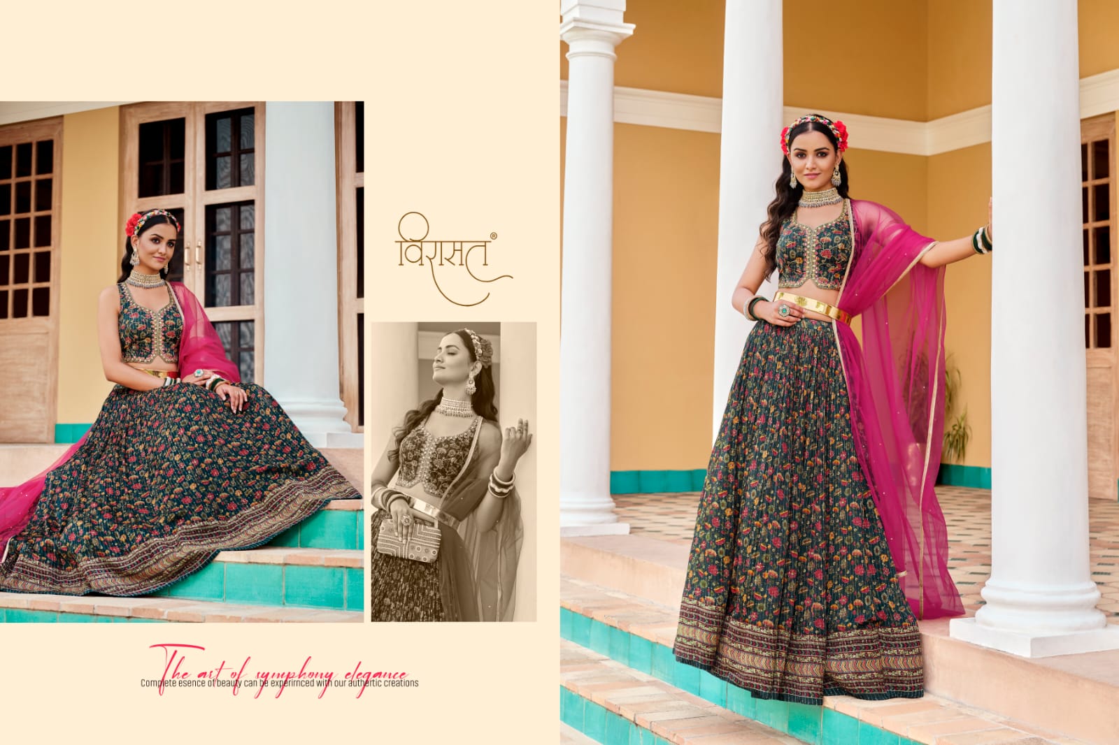 Virasat Saanvi Wholesale Sequence Work With Heavy Work Ready Made Lehengas