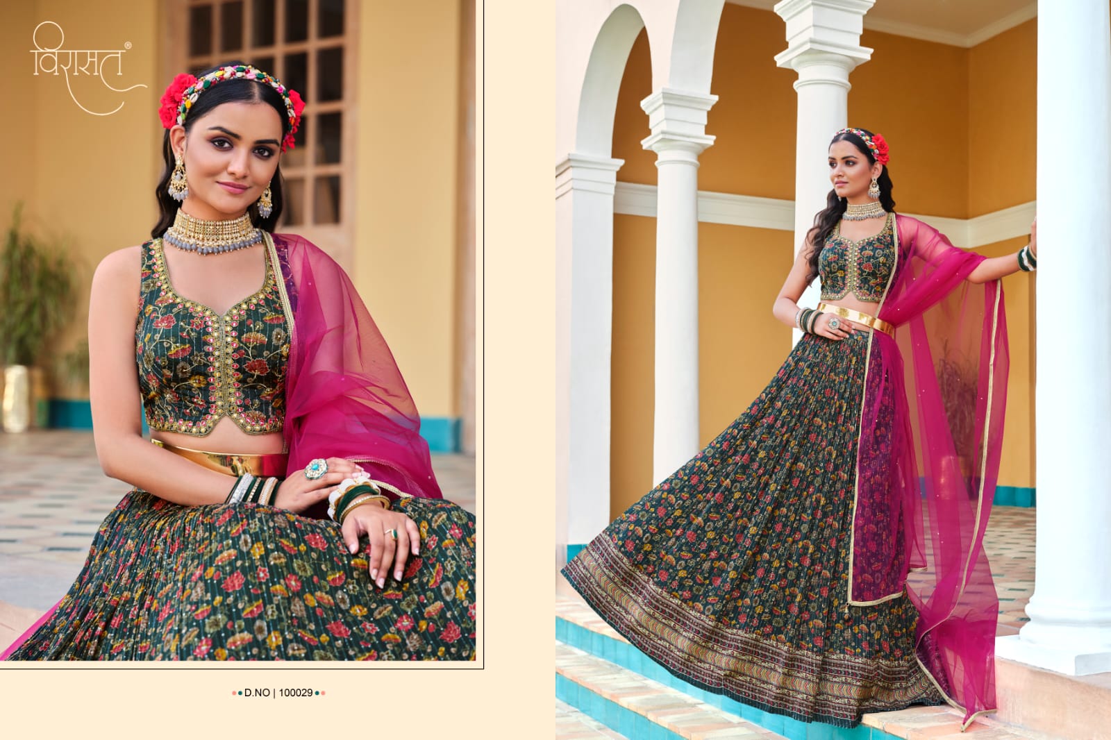 Virasat Saanvi Wholesale Sequence Work With Heavy Work Ready Made Lehengas