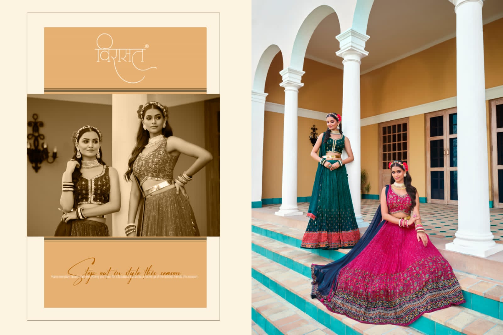 Virasat Saanvi Wholesale Sequence Work With Heavy Work Ready Made Lehengas