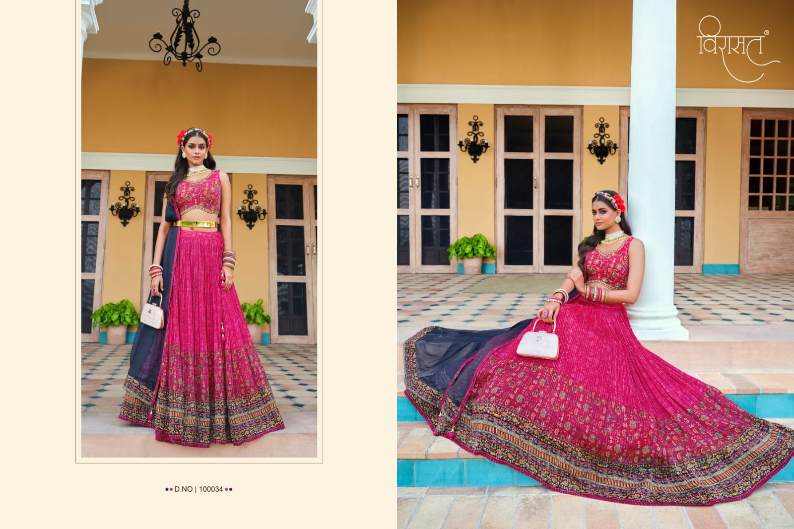 Virasat Saanvi Wholesale Sequence Work With Heavy Work Ready Made Lehengas