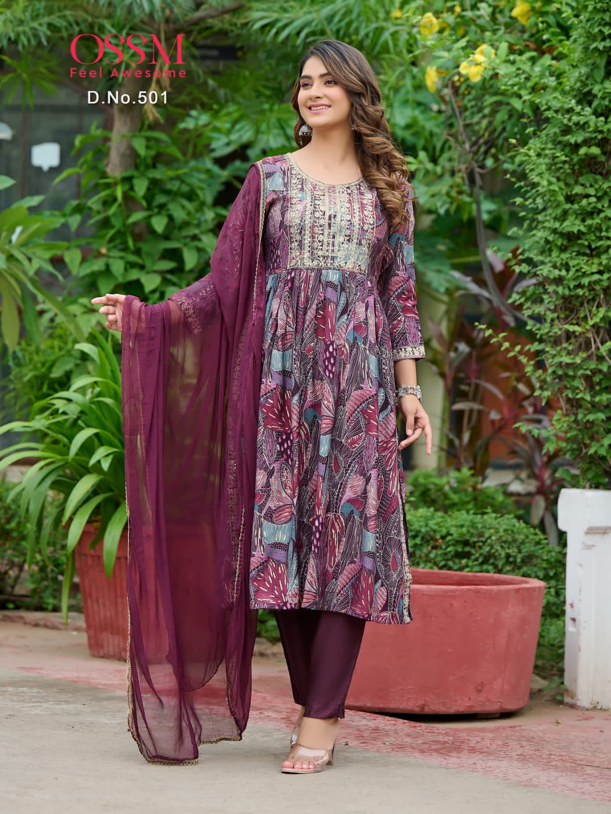 OSSM Mannat Vol-5 Wholesale Nyra Top With Pants And Dupatta