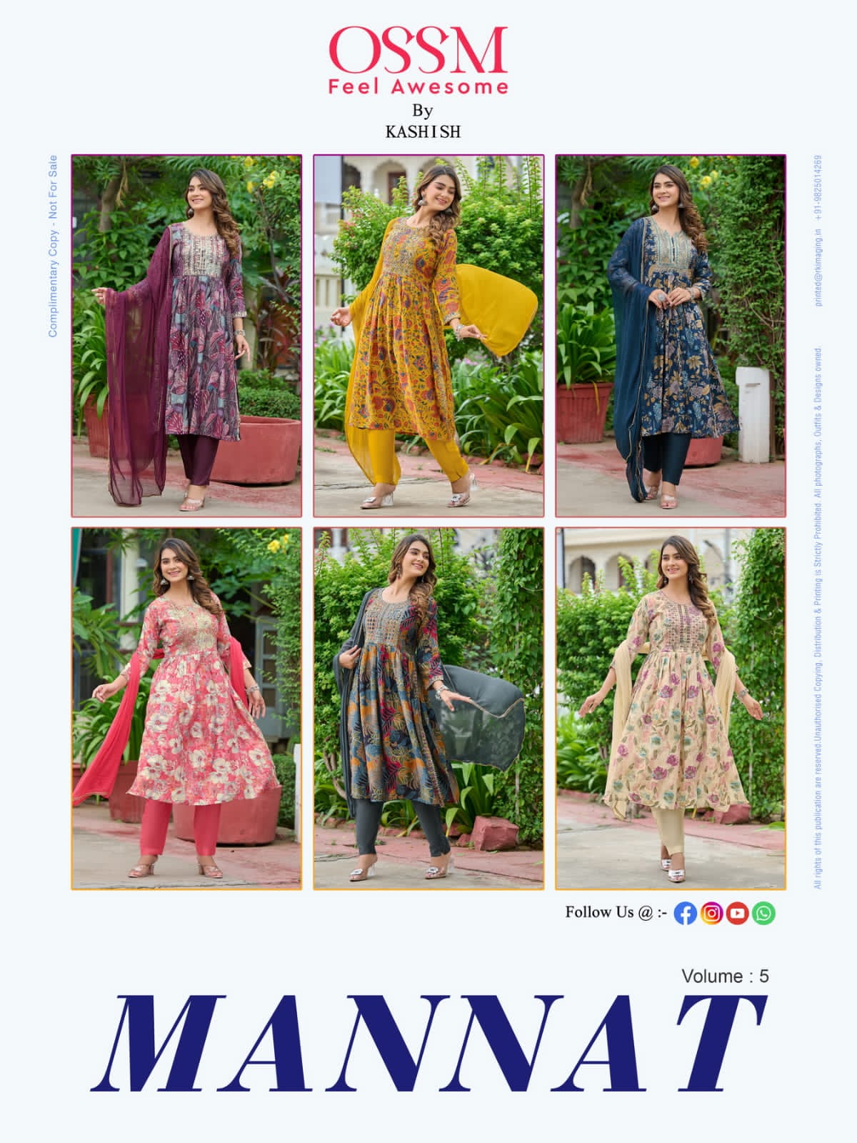 OSSM Mannat Vol-5 Wholesale Nyra Top With Pants And Dupatta