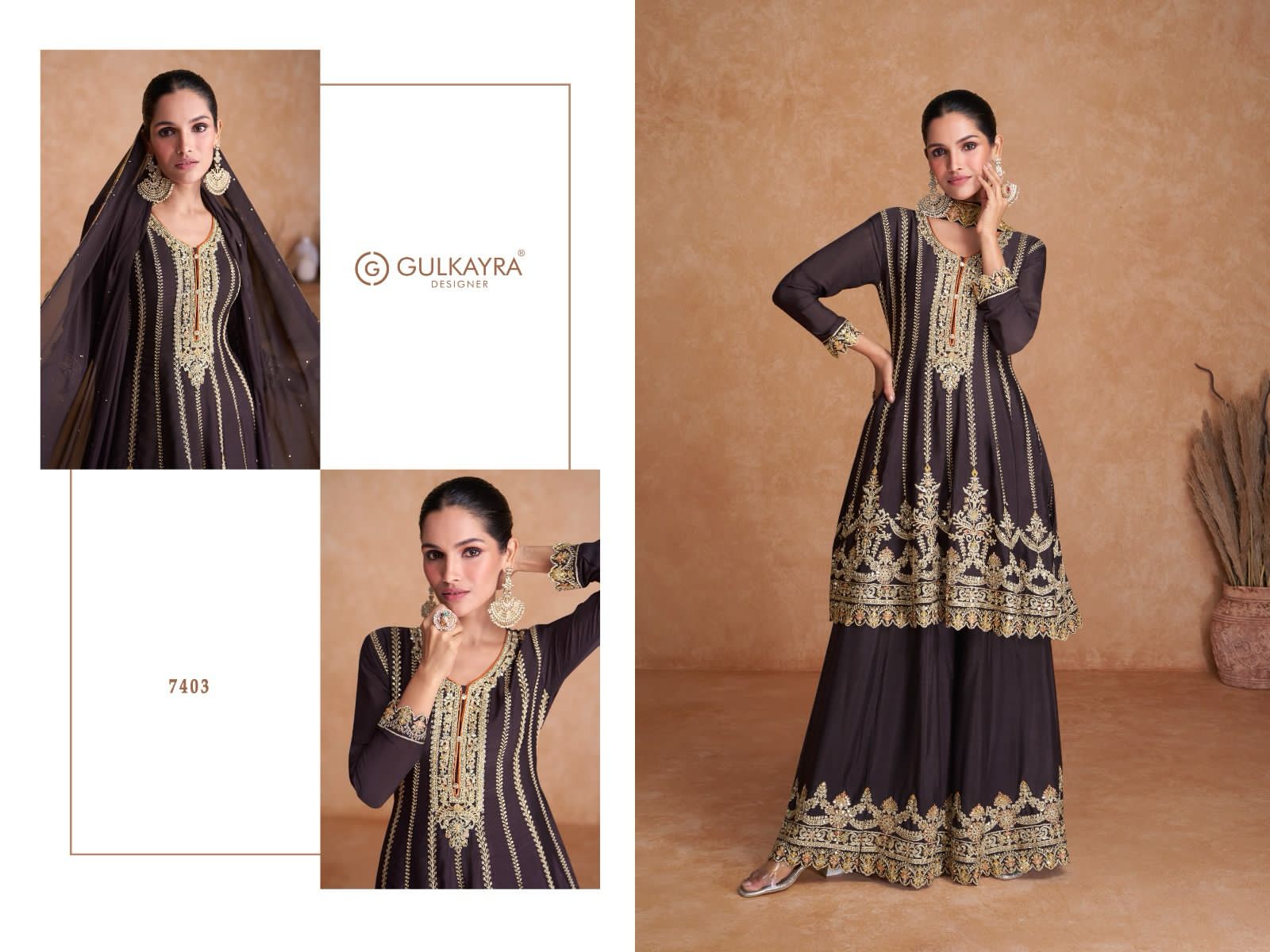 GULKAYRA DESIGNER PRESENT KETKI PARTY WEAR HEAVY DESIGNER READYMADE 3 PEICE SUIT CATALOG