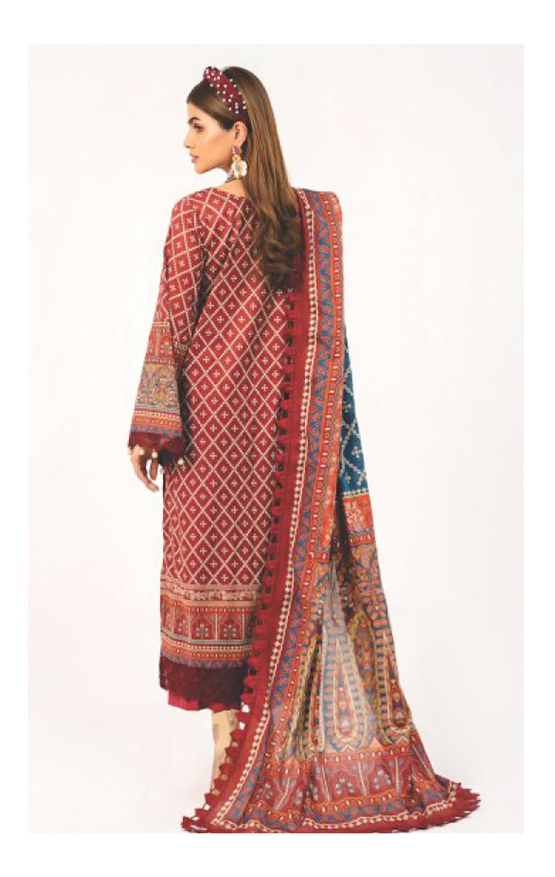 Hala Zafira Vol-3 Heavy Dupatta Wholesale Karachi Print Dress Material