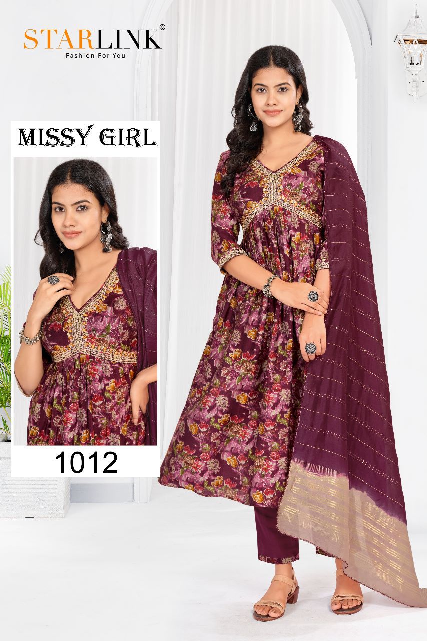Starlink Missy Girl Wholesale Modal Viscose Ready Made 3 Piece Suits Combo