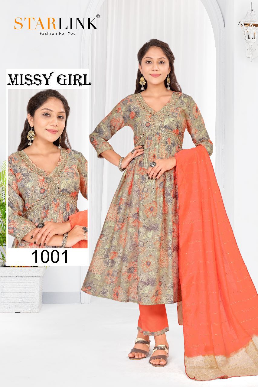 Starlink Missy Girl Wholesale Modal Viscose Ready Made 3 Piece Suits Combo