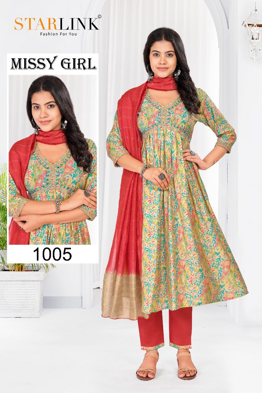 Starlink Missy Girl Wholesale Modal Viscose Ready Made 3 Piece Suits Combo