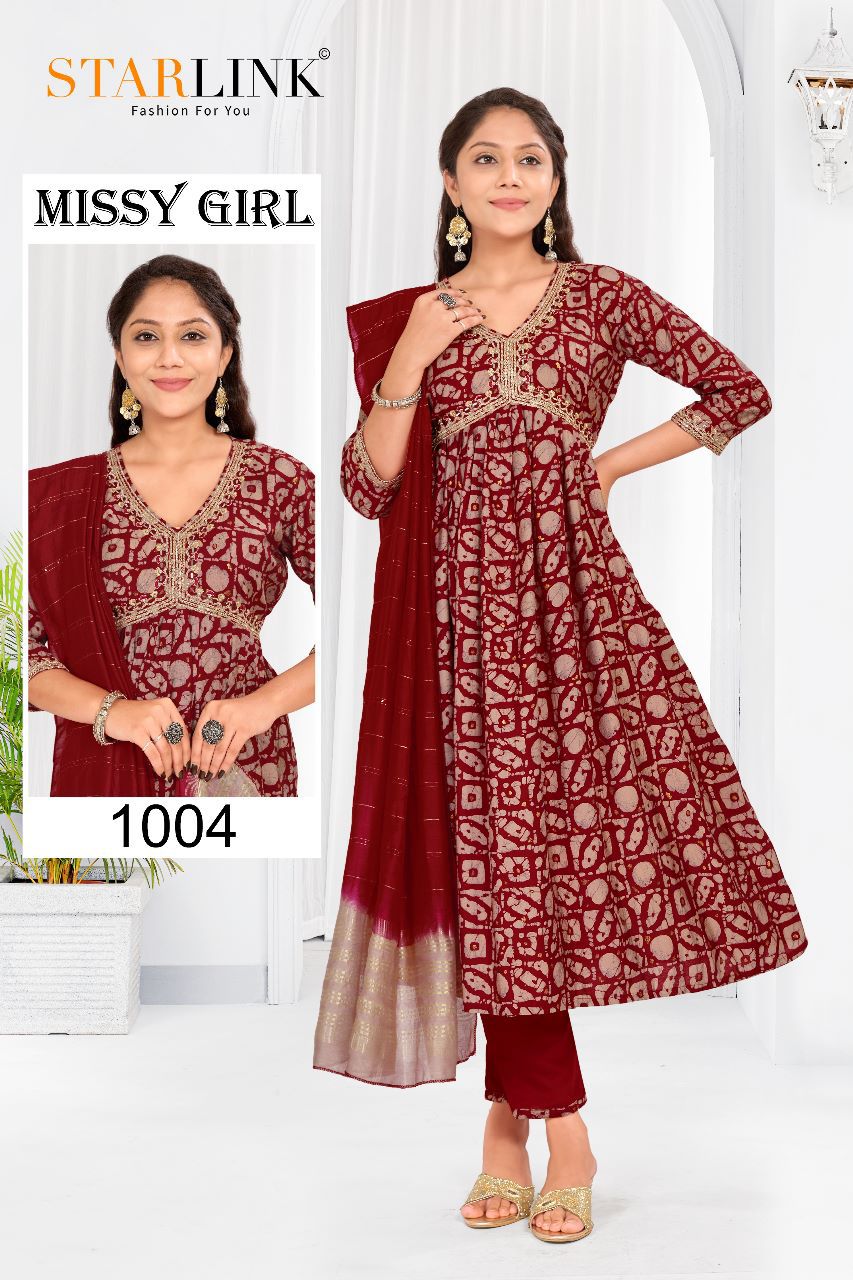 Starlink Missy Girl Wholesale Modal Viscose Ready Made 3 Piece Suits Combo
