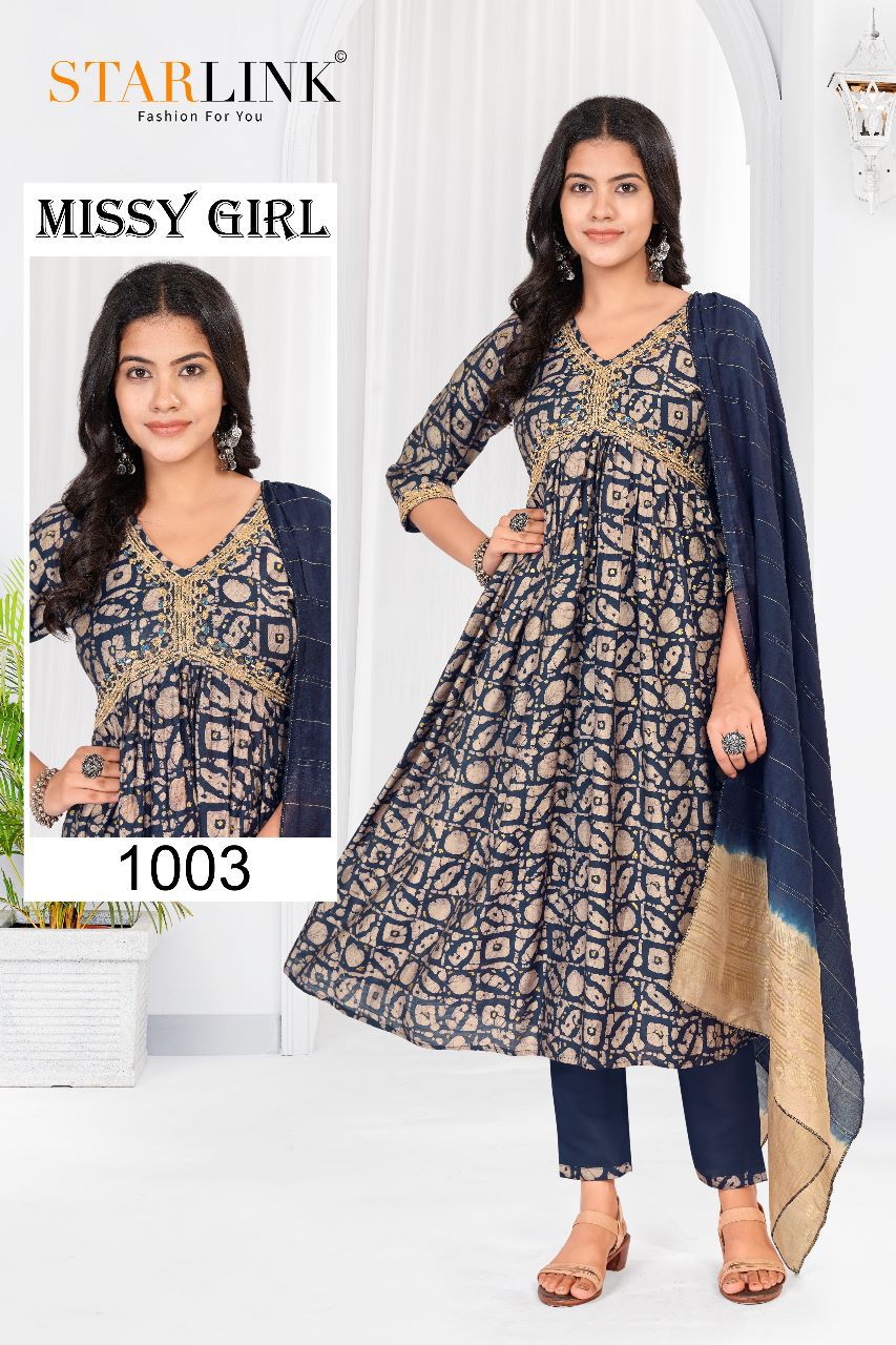 Starlink Missy Girl Wholesale Modal Viscose Ready Made 3 Piece Suits Combo