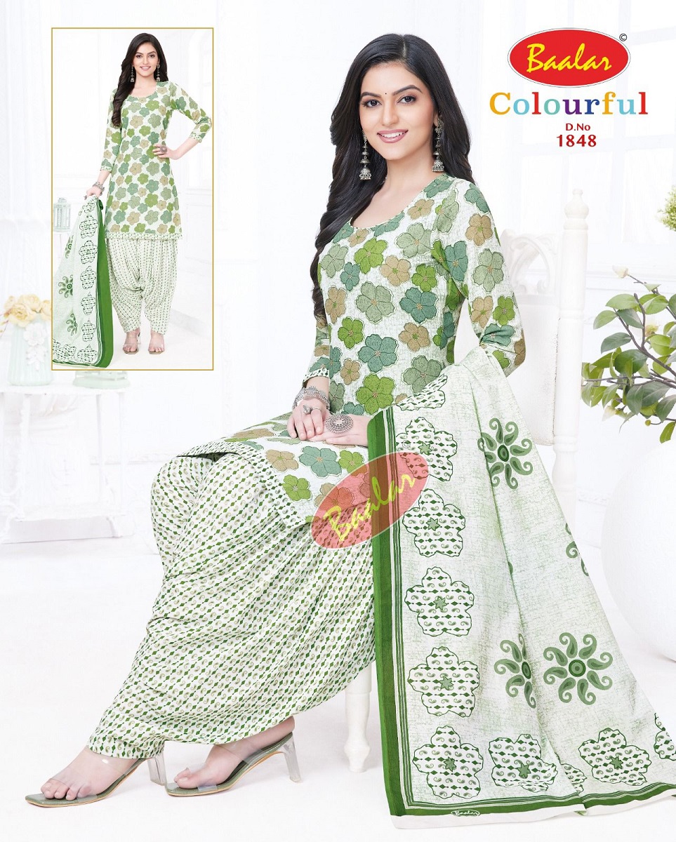 Baalar Colourful Vol-18 Wholesale Cotton Printed Patiyala Dress Material