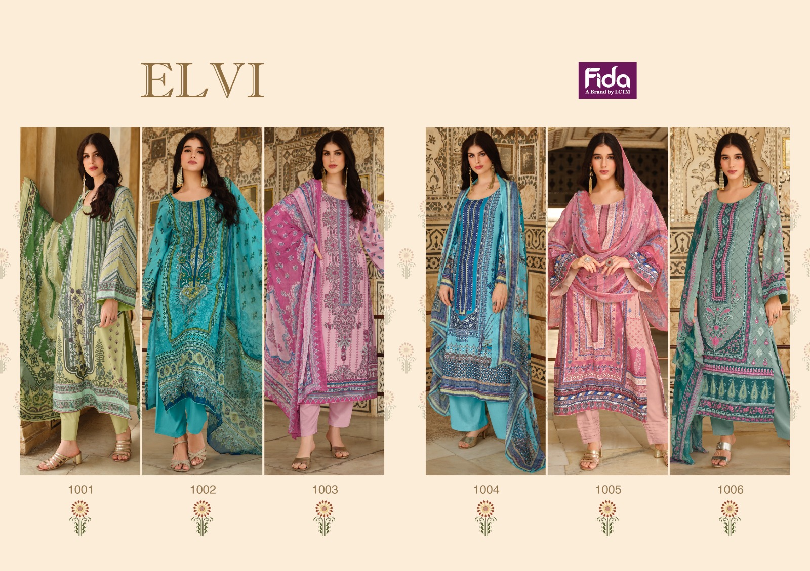 Fida Elvi Wholesale Digital Wool Pashmina Winter Dress Material