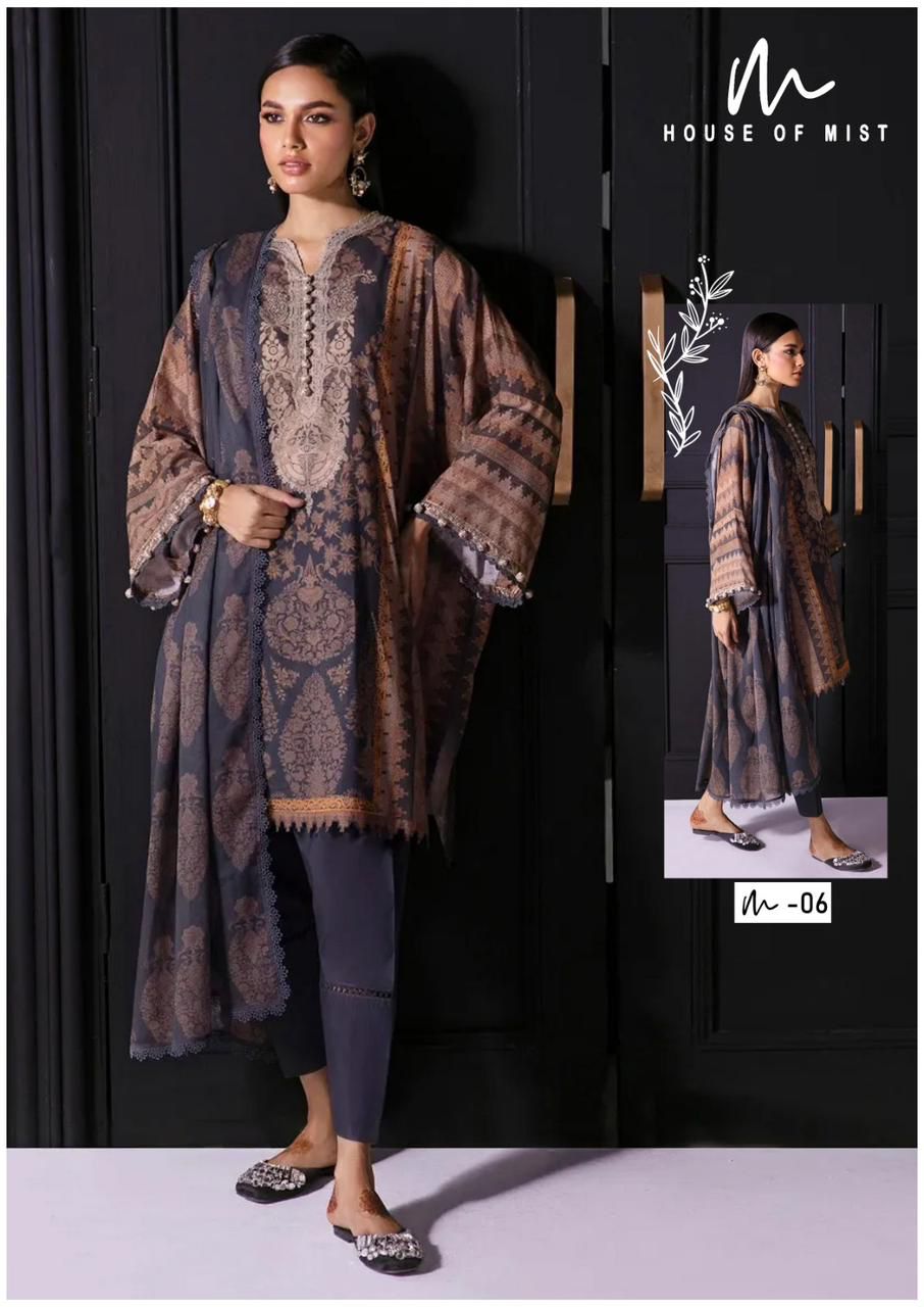 House Of Mist Ghazal Wholesale Cotton Printed Dress Material