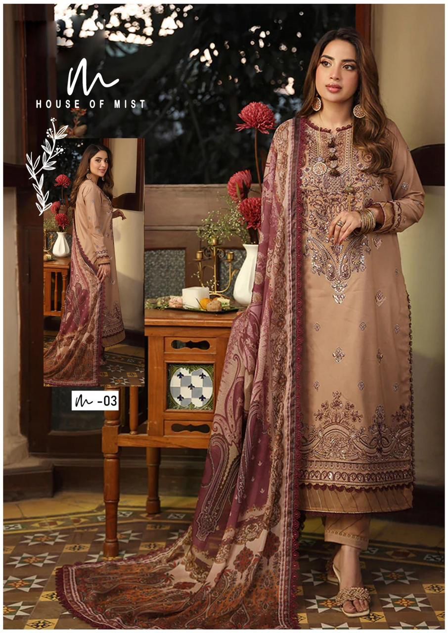 House Of Mist Ghazal Wholesale Cotton Printed Dress Material