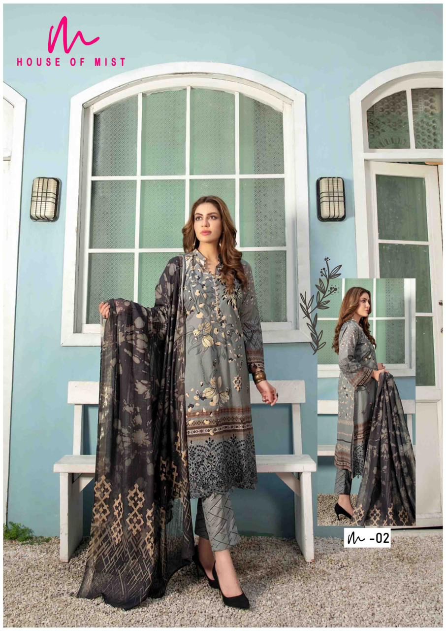 House Of Mist Ghazal Wholesale Cotton Printed Dress Material