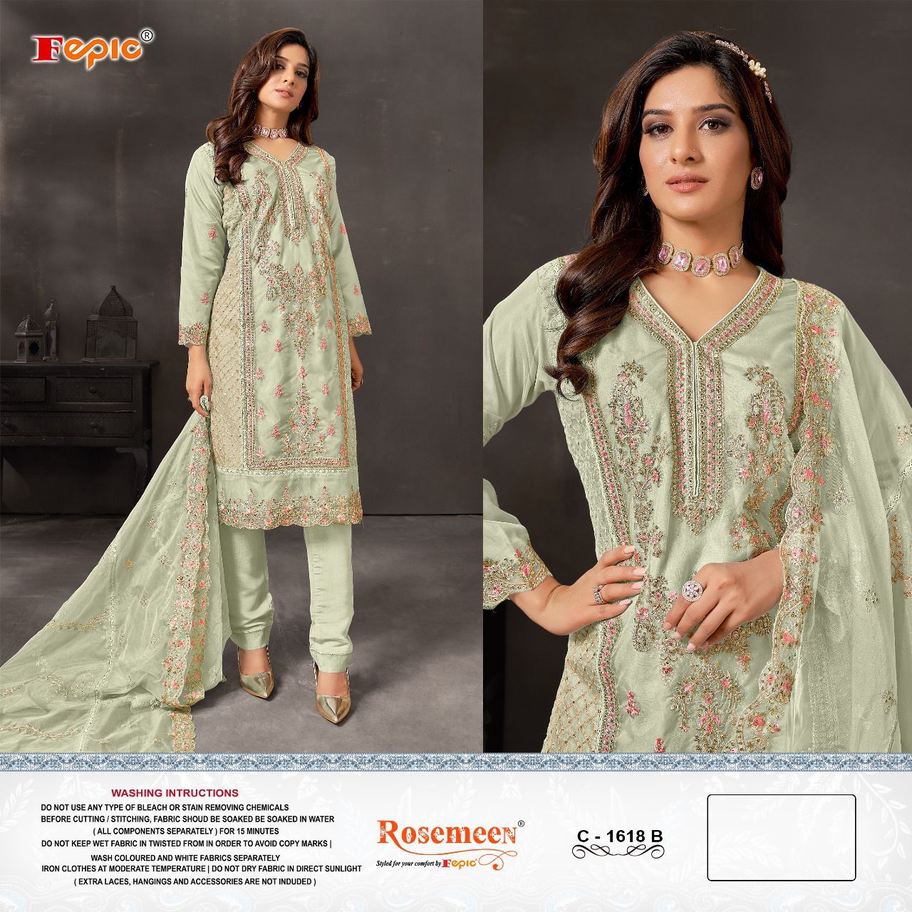 Fepic Rosemeen C-1618 Wholesale Pakistani Concept Pakistani Suits