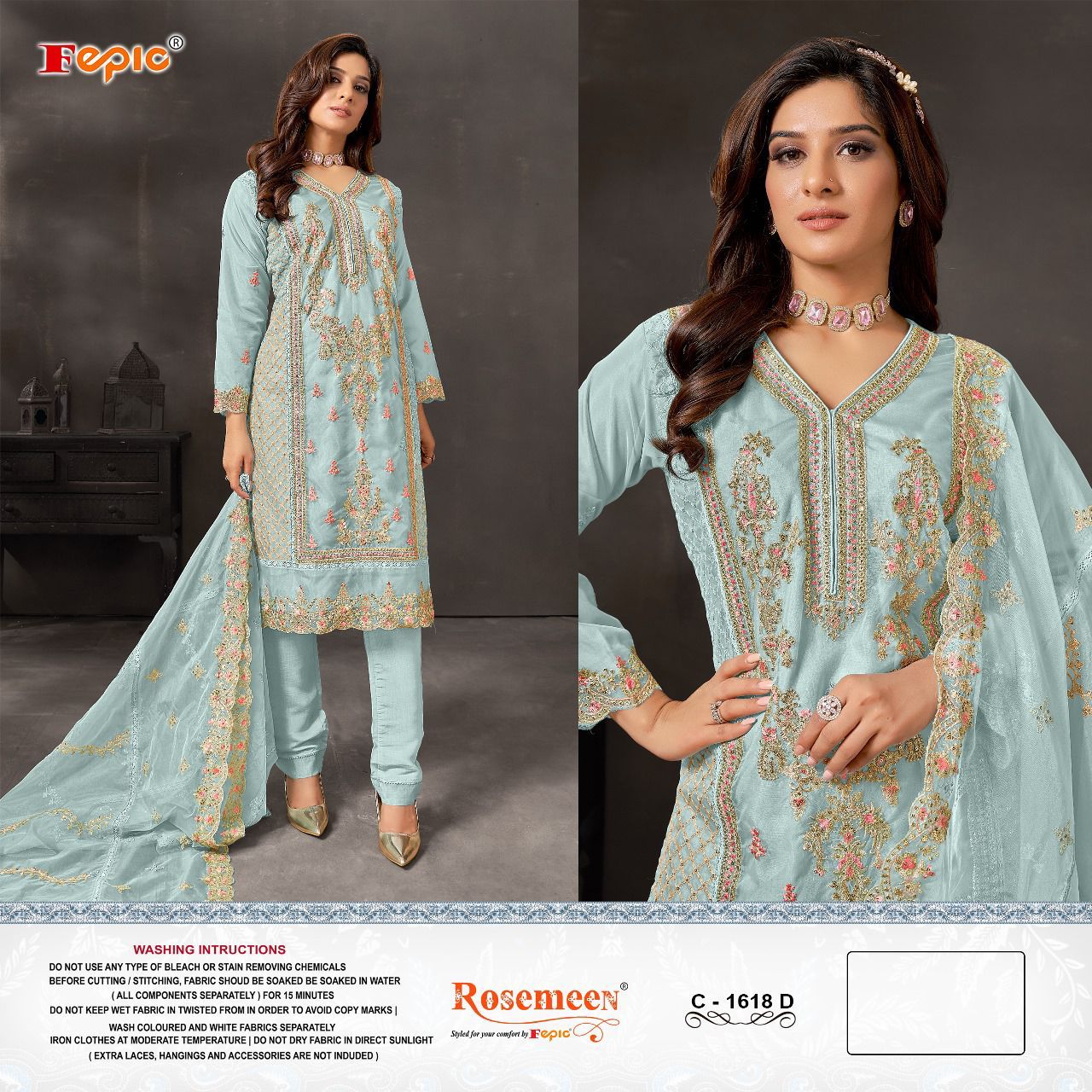Fepic Rosemeen C-1618 Wholesale Pakistani Concept Pakistani Suits