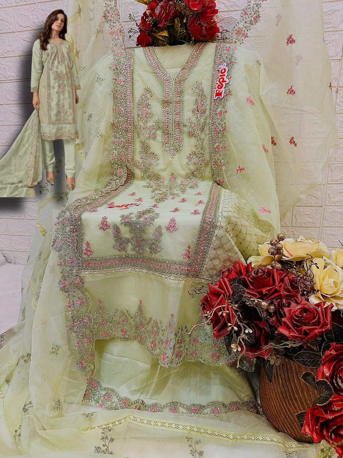 Fepic Rosemeen C-1618 Wholesale Pakistani Concept Pakistani Suits