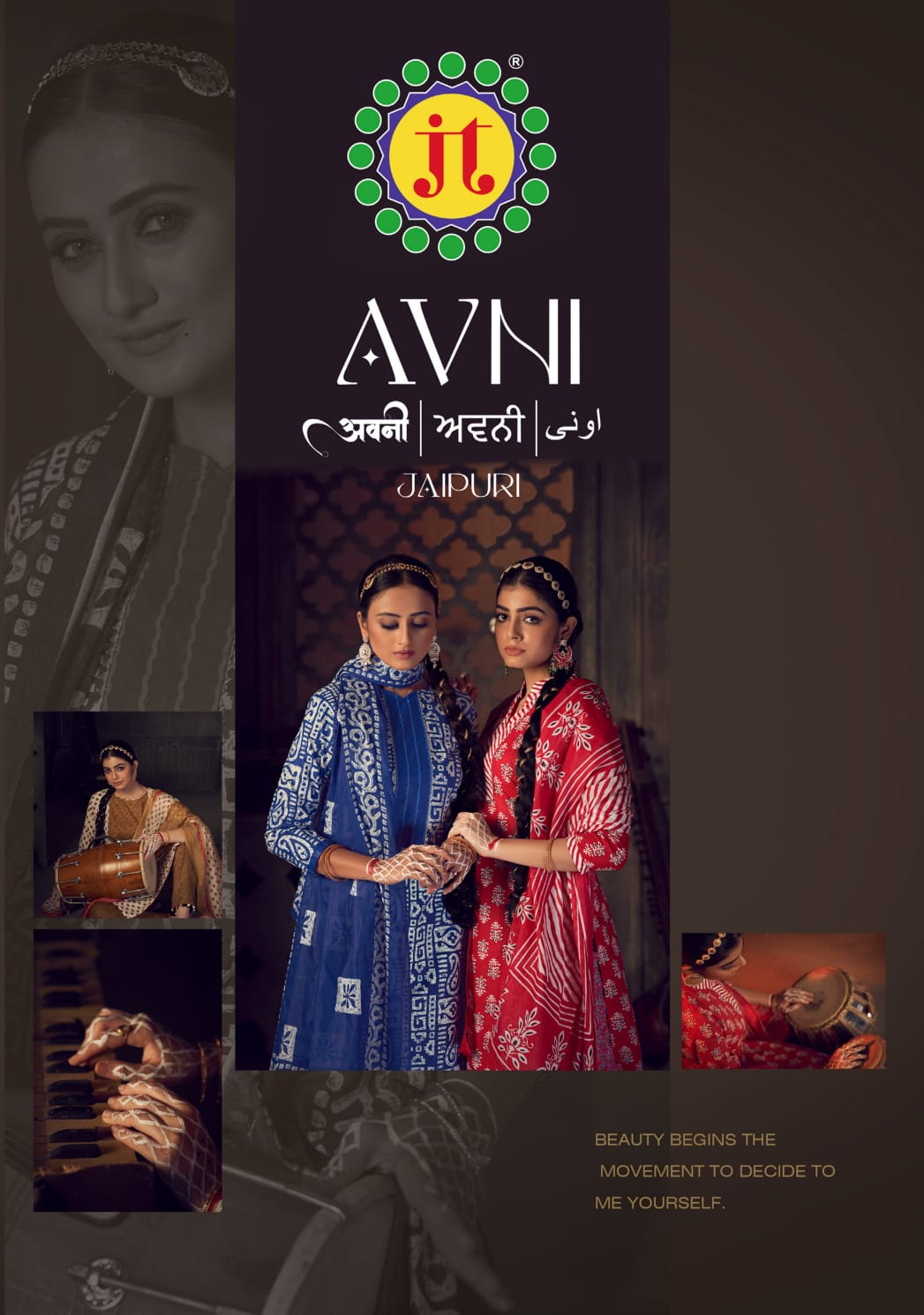 JT Avni Wholesale Jaipuri Cotton With Tie Dress Material