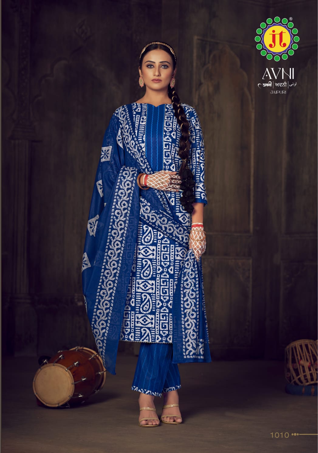 JT Avni Wholesale Jaipuri Cotton With Tie Dress Material