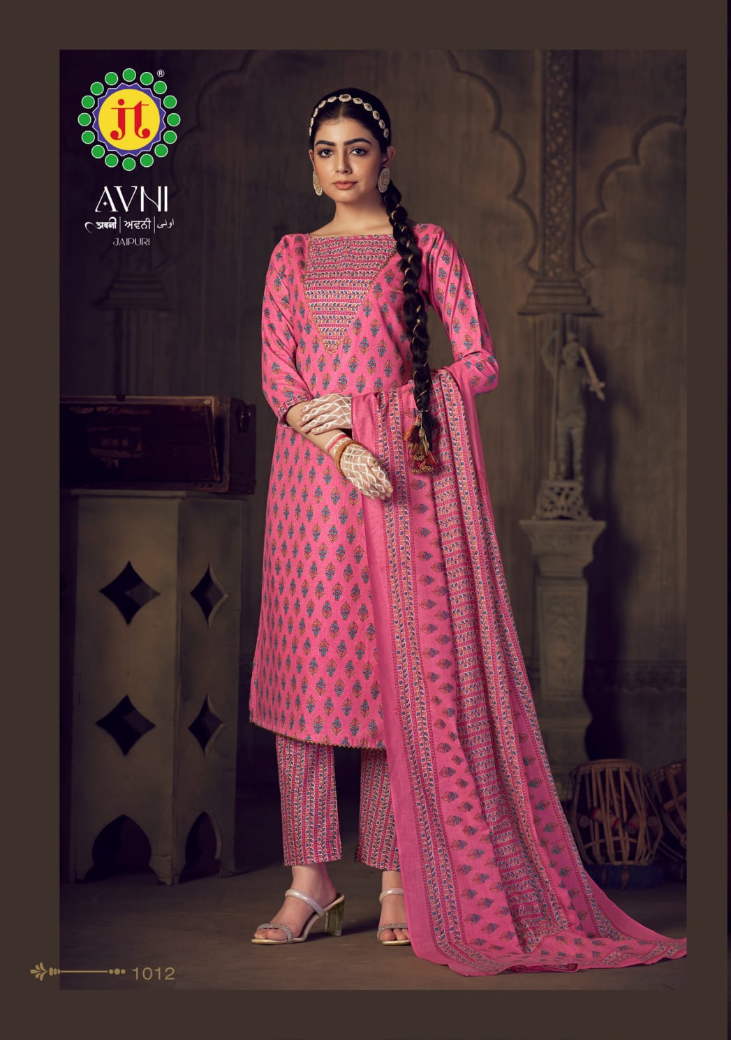 JT Avni Wholesale Jaipuri Cotton With Tie Dress Material