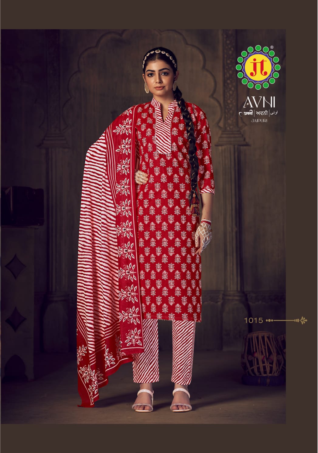 JT Avni Wholesale Jaipuri Cotton With Tie Dress Material
