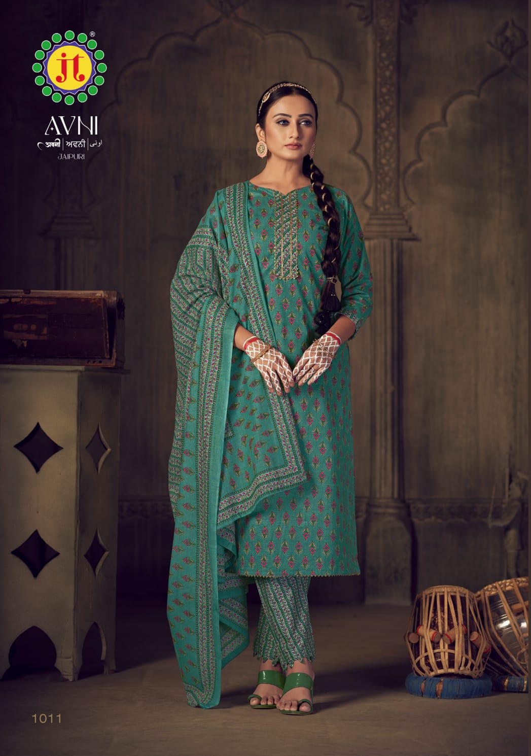 JT Avni Wholesale Jaipuri Cotton With Tie Dress Material
