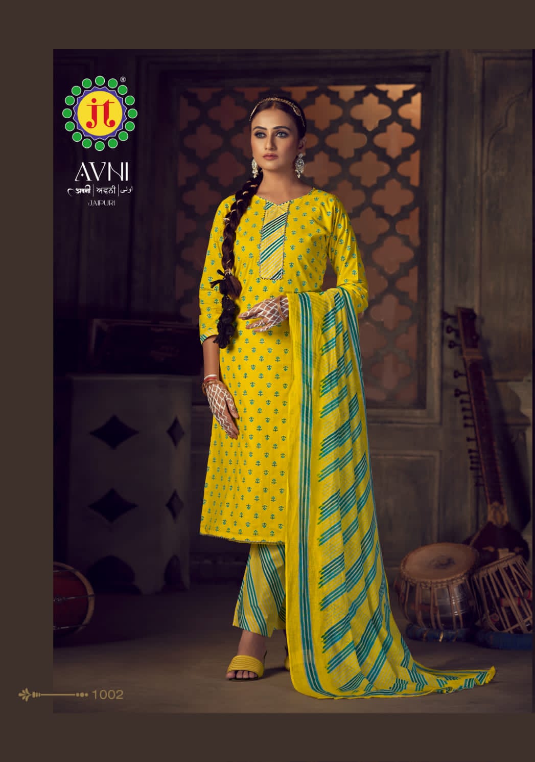 JT Avni Wholesale Jaipuri Cotton With Tie Dress Material